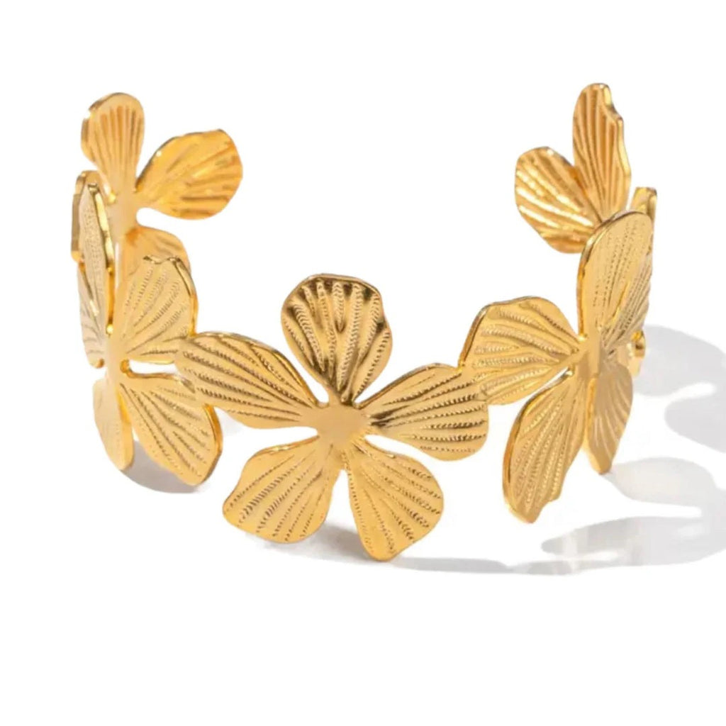 Floral Golden Adjustable Bangle Pakistan – Torshi Mart