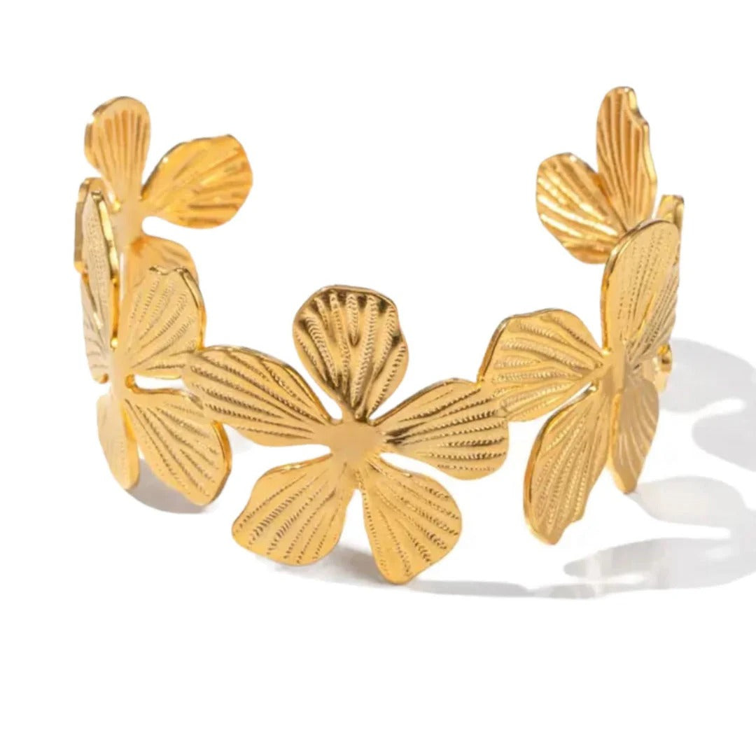 Floral Golden Adjustable Bangle Pakistan – Torshi Mart