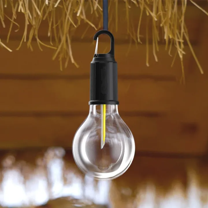 Rechargeable LED camping lantern bulb with hanging hook, Type-C waterproof,
