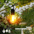 Rechargeable LED camping lantern bulb with hanging hook, Type-C waterproof, portable outdoor light