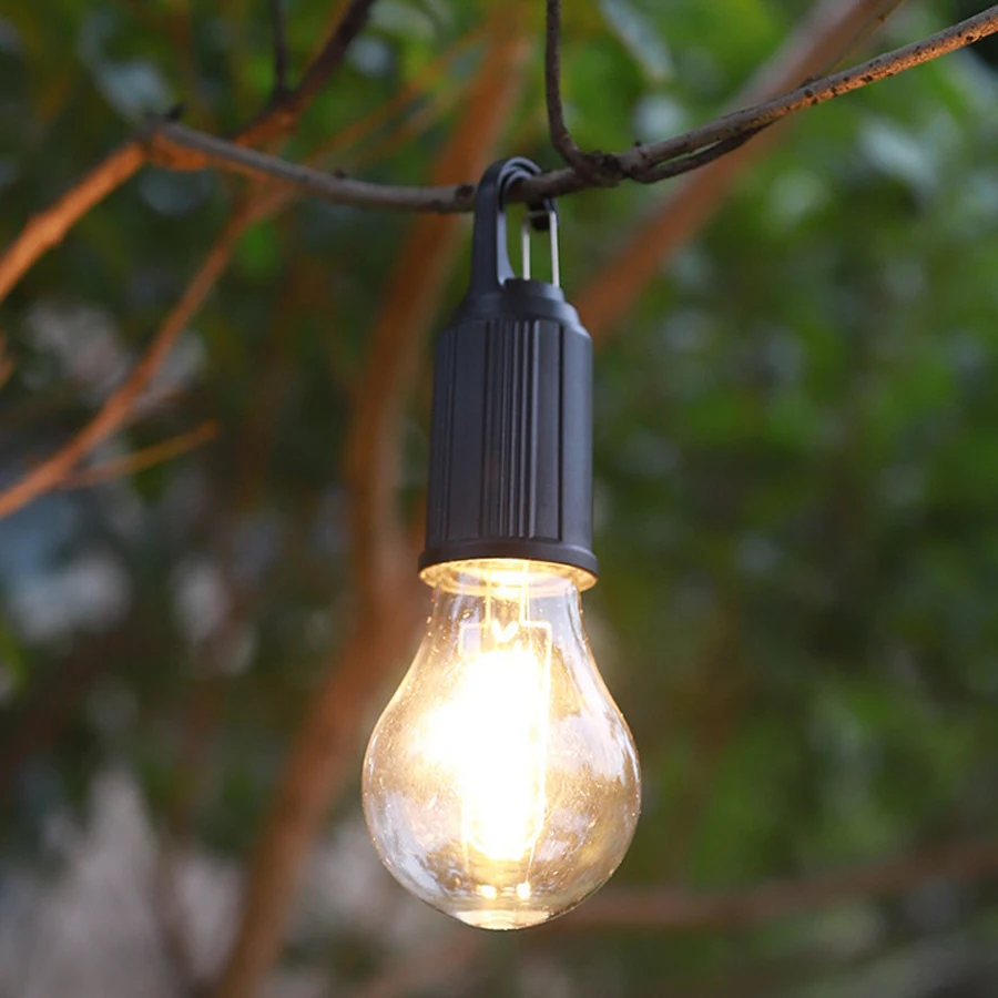 Rechargeable LED Camping Lantern Bulb with Hook – Type-C Waterproof